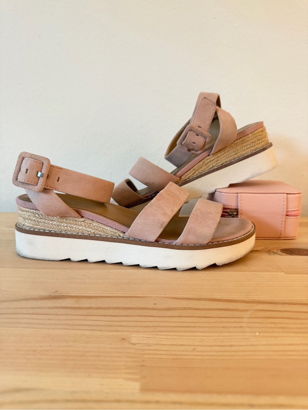 Pink Suede Espadrilles